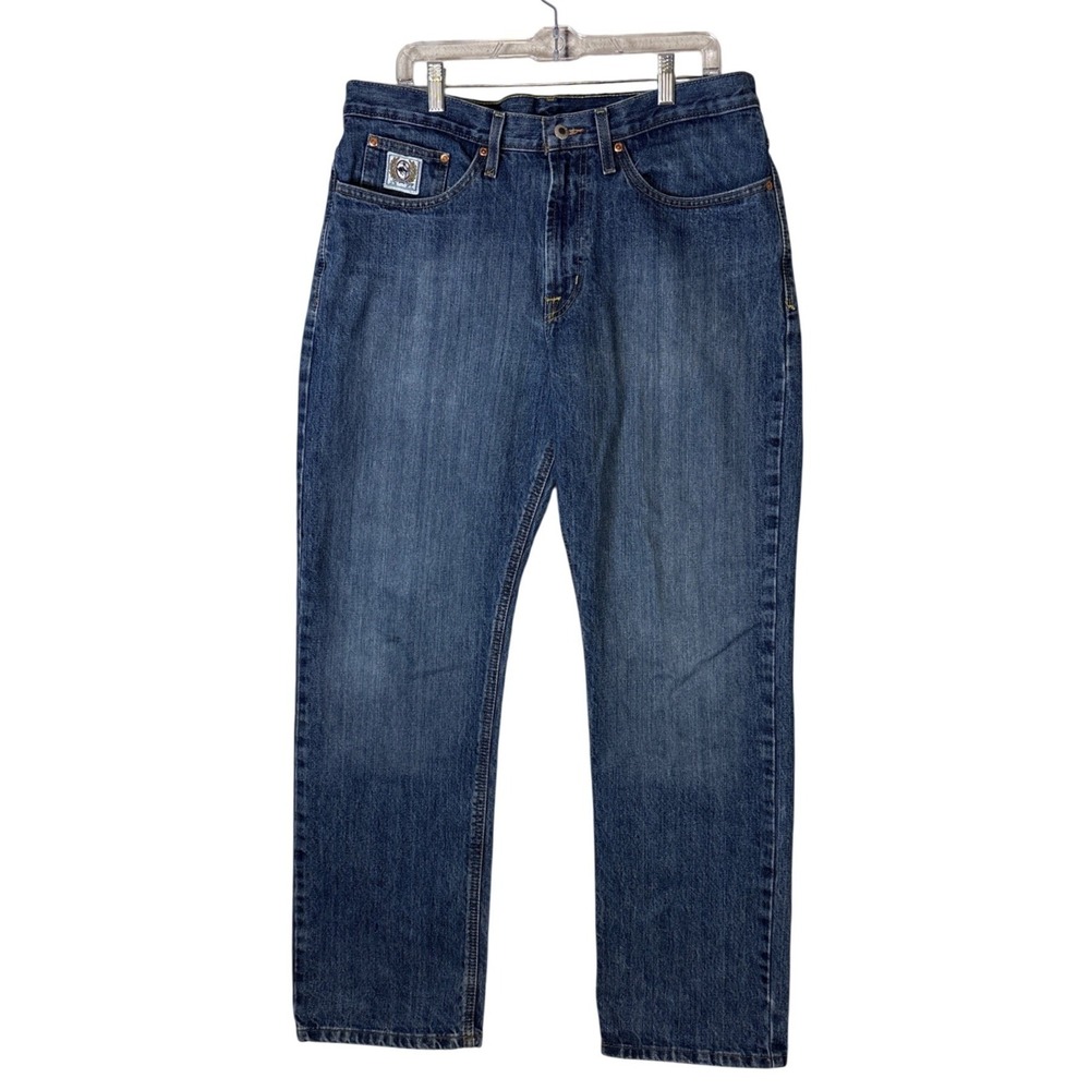 Cinch White Label Mens Relaxed Straight Leg Jeans Blue Denim 36x32 MB92834013